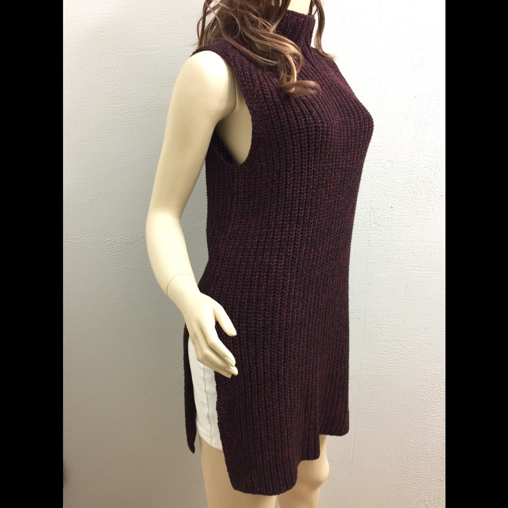 nwt ANN TAYLOR chunky mock tunic top black comfy